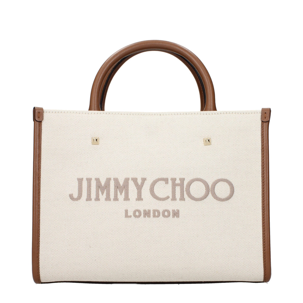 Beige Fabric Handbag