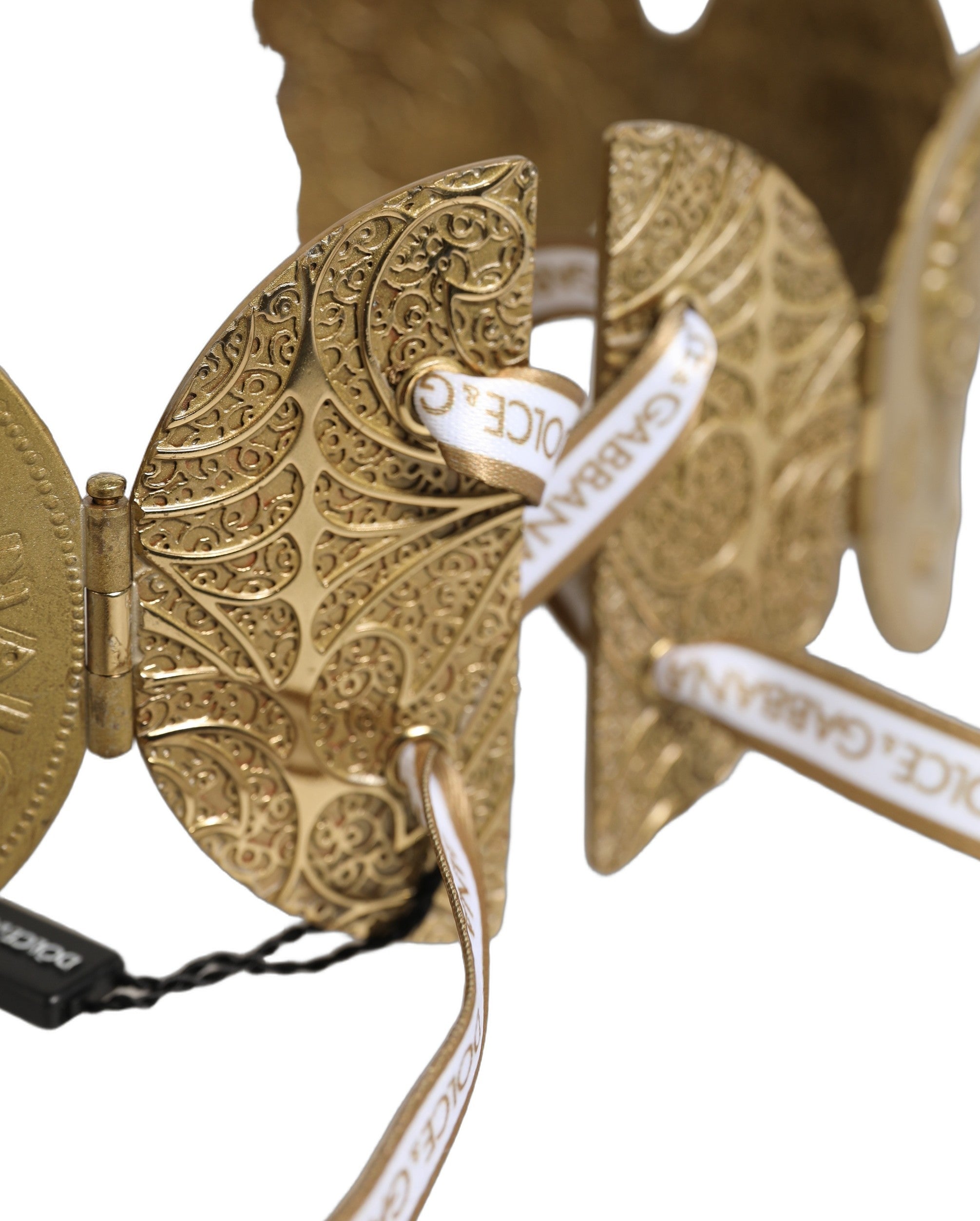 Gold Tone Brass Coin Metal Waist Cintura Belt