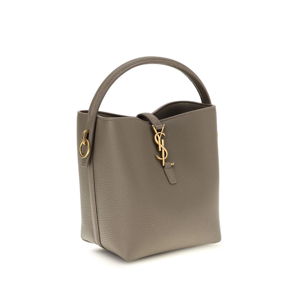 Beige Calf Leather Bos Taurus Backet Bag