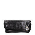 Black Leather Clutch Bag