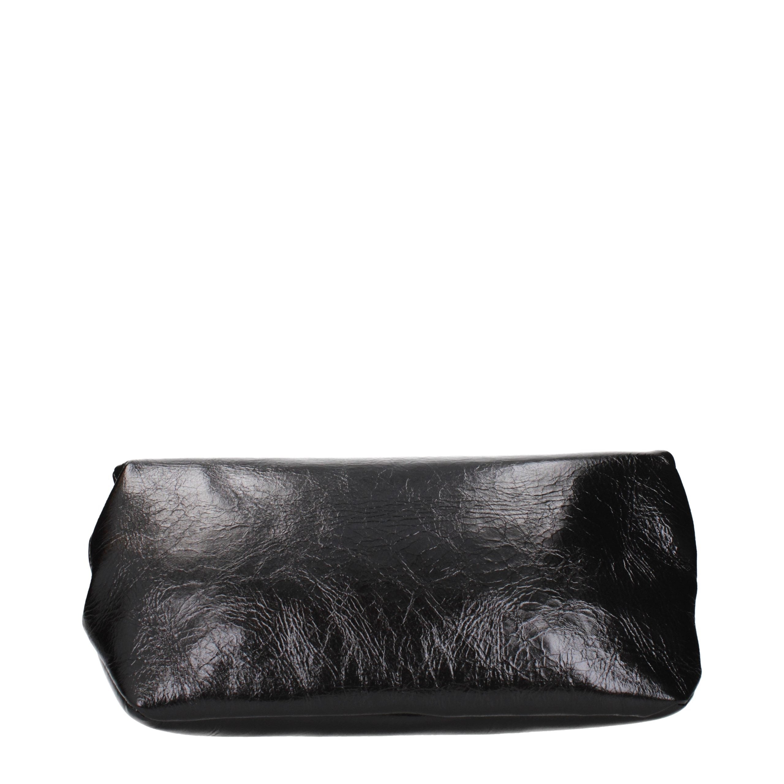 Black Leather Clutch Bag