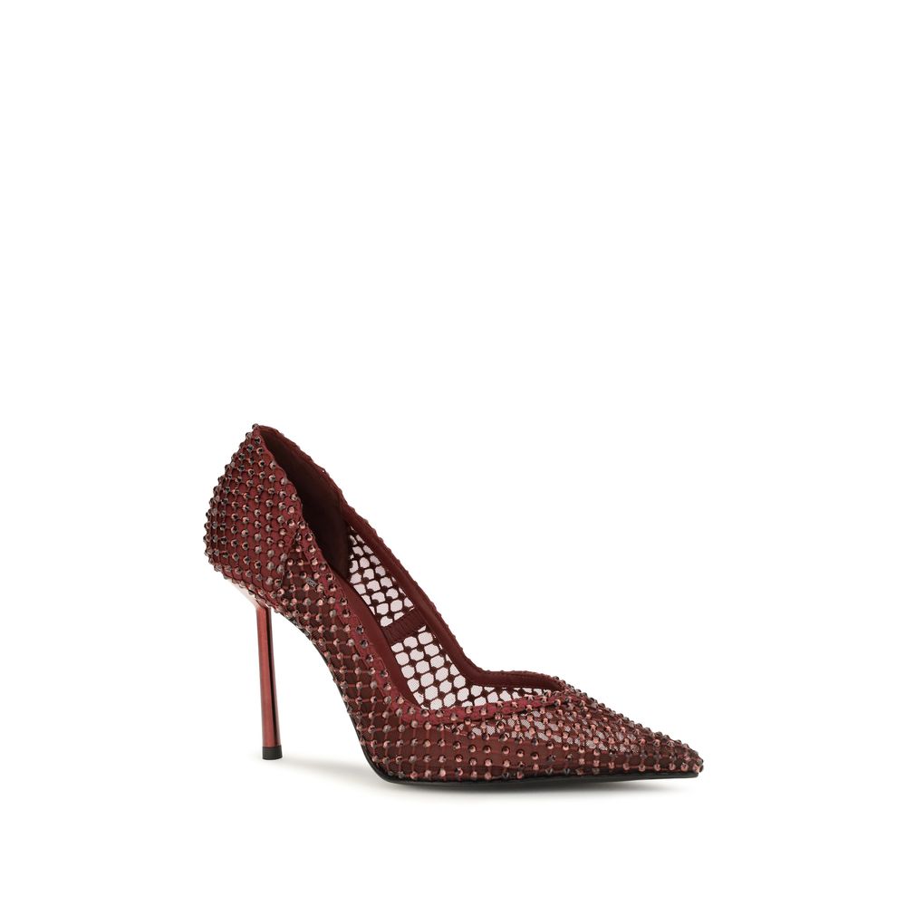 Multicolor Satin High Heel Pumps
