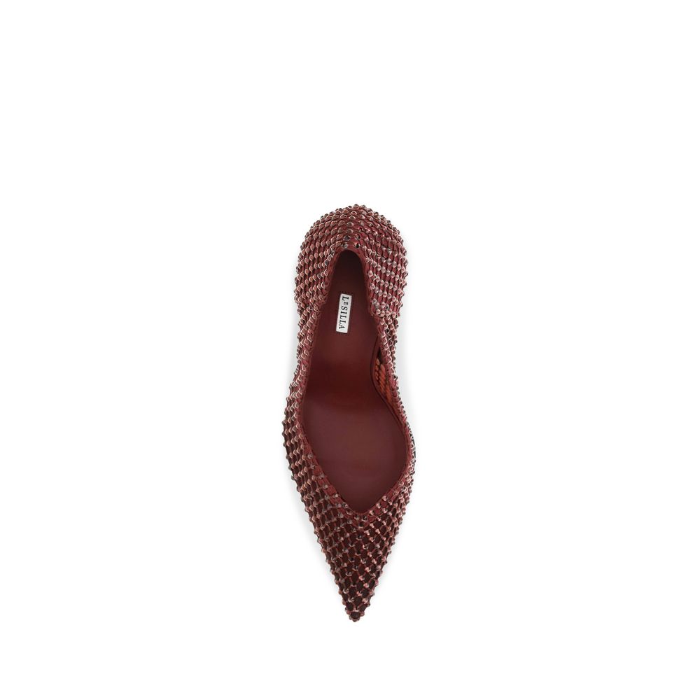 Multicolor Satin High Heel Pumps