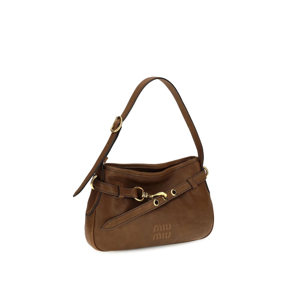 Bolso de hombro de piel de ternera marrón Bos Taurus