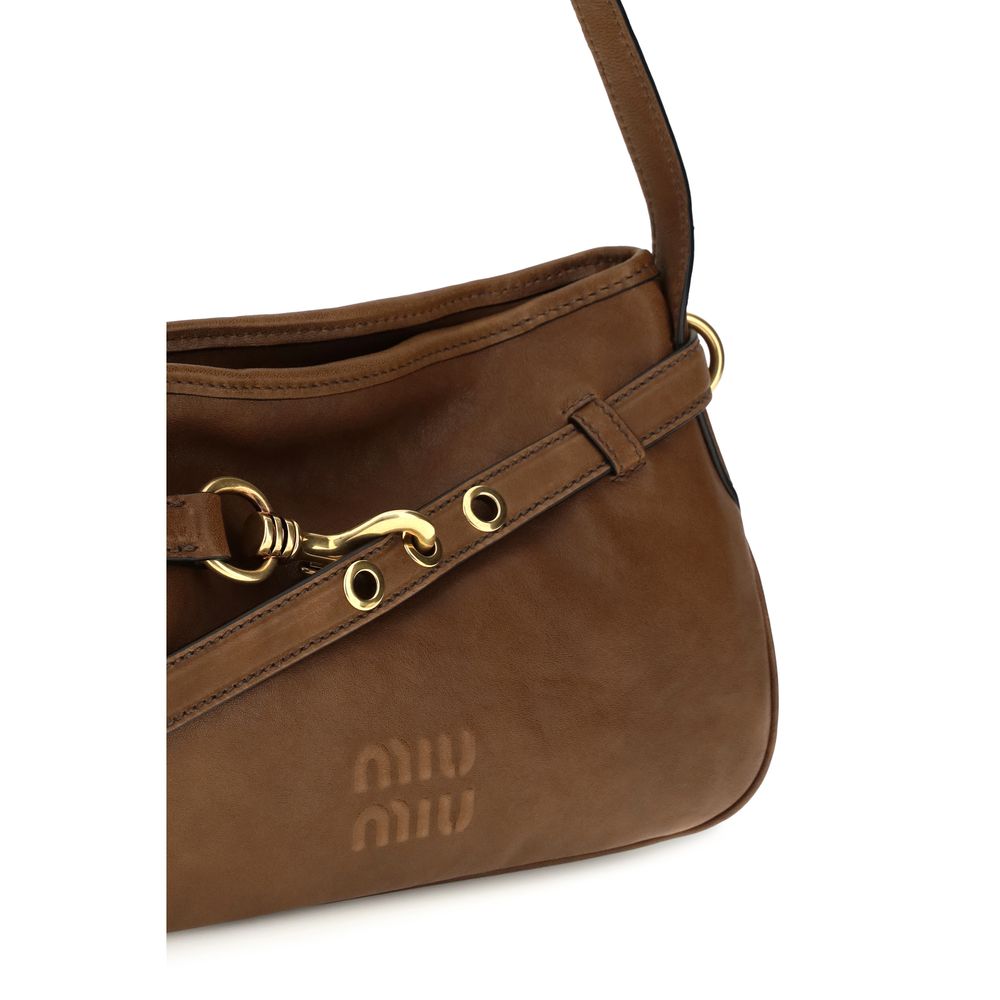 Bolso de hombro de piel de ternera marrón Bos Taurus