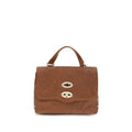 Brown Suede Leather Handbag