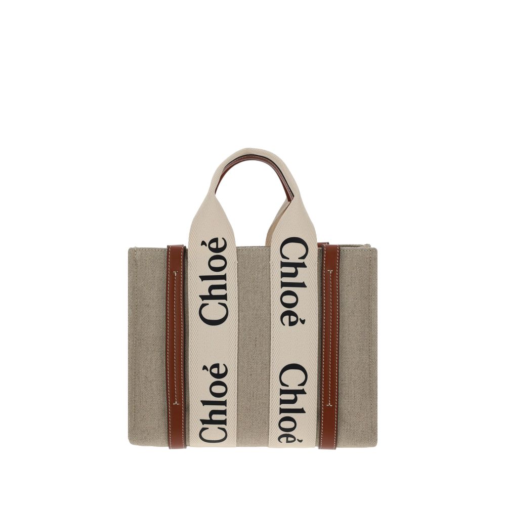 Chloé Woody Canvas Tote Bag