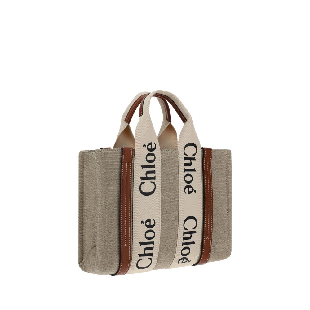 Chloé Woody Canvas Tote Bag