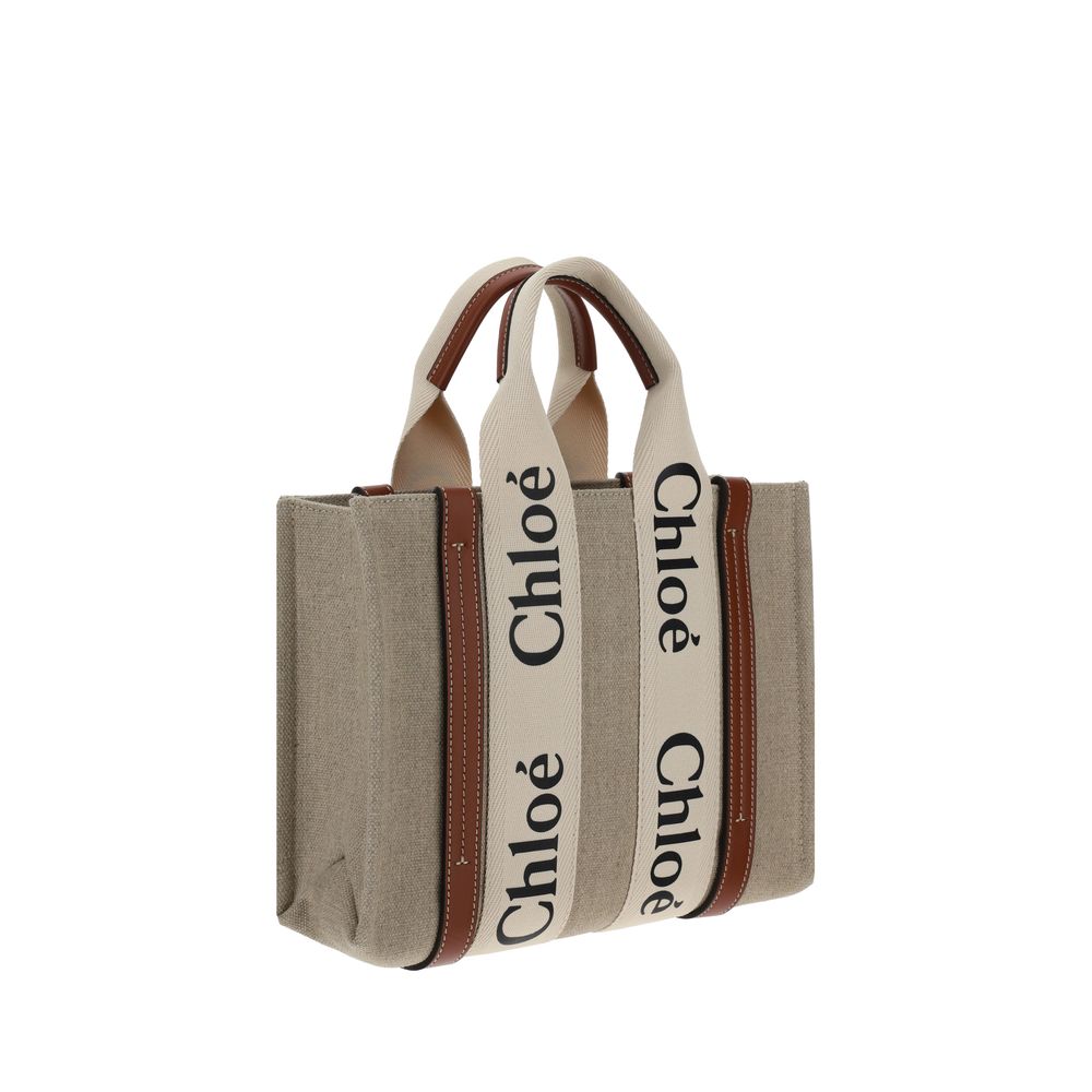 Chloé Woody Canvas Tote Bag