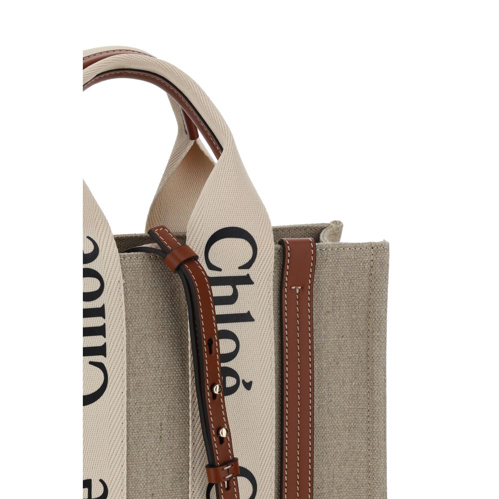 Chloé Woody Canvas Tote Bag