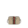 Beige Fabric Shoulder Bag
