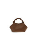 Brown Recycled Leather Shoulder Bag