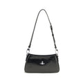 Bolso de hombro de piel de becerro negra Bos Taurus