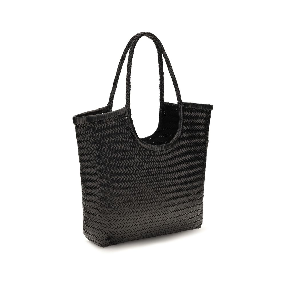 Handtasche aus schwarzem Kalbsleder (Bos Taurus)