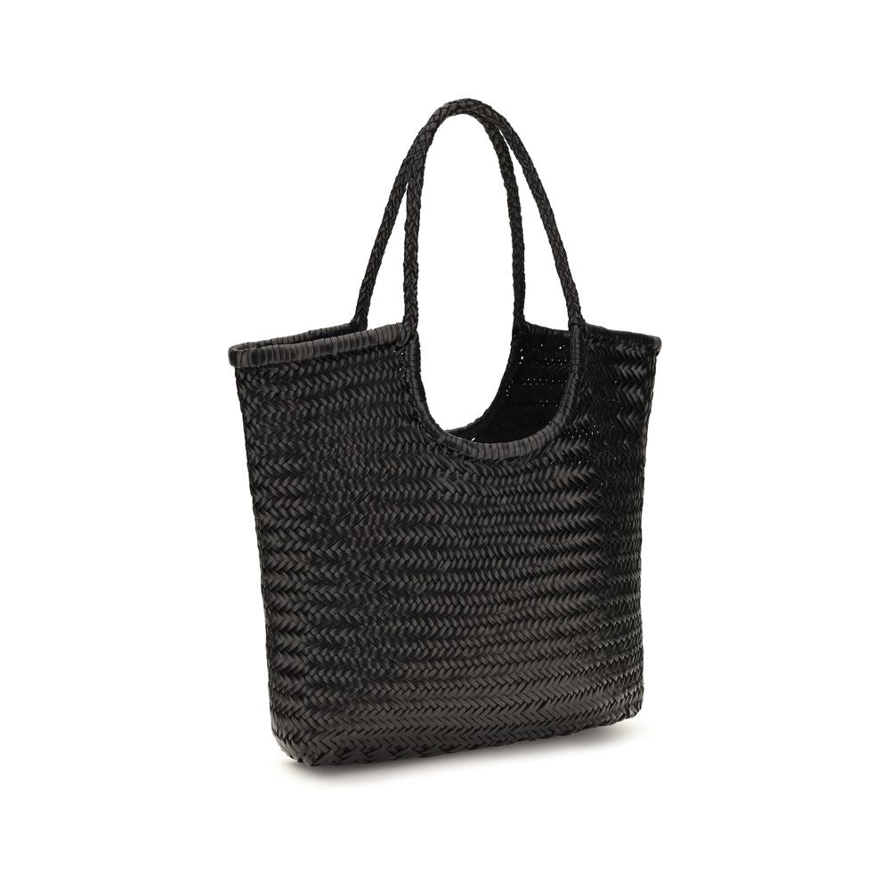 Handtasche aus schwarzem Kalbsleder (Bos Taurus)