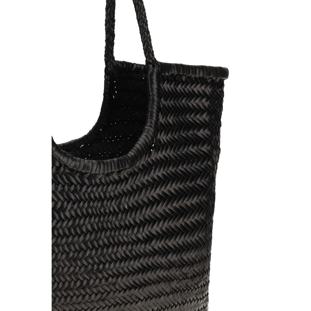 Handtasche aus schwarzem Kalbsleder (Bos Taurus)