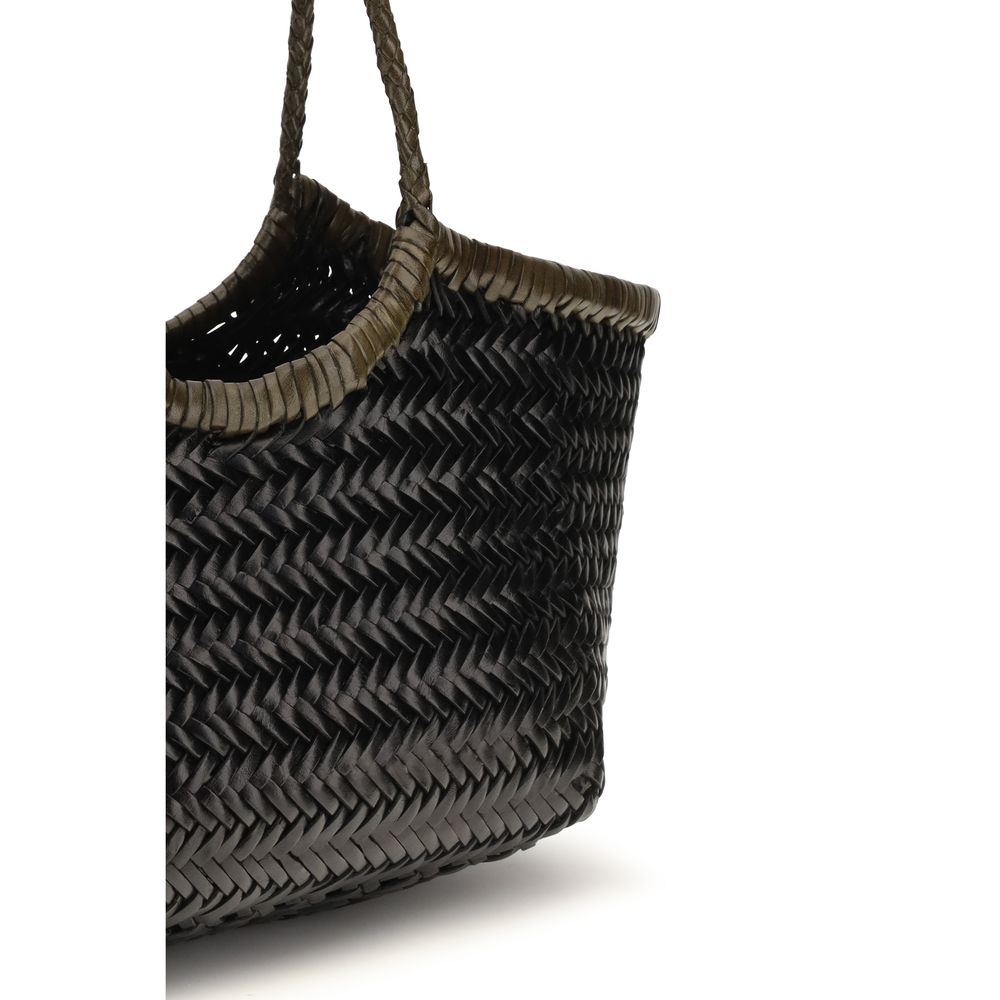 Bolso de mano de piel de becerro bicolor Bos Taurus