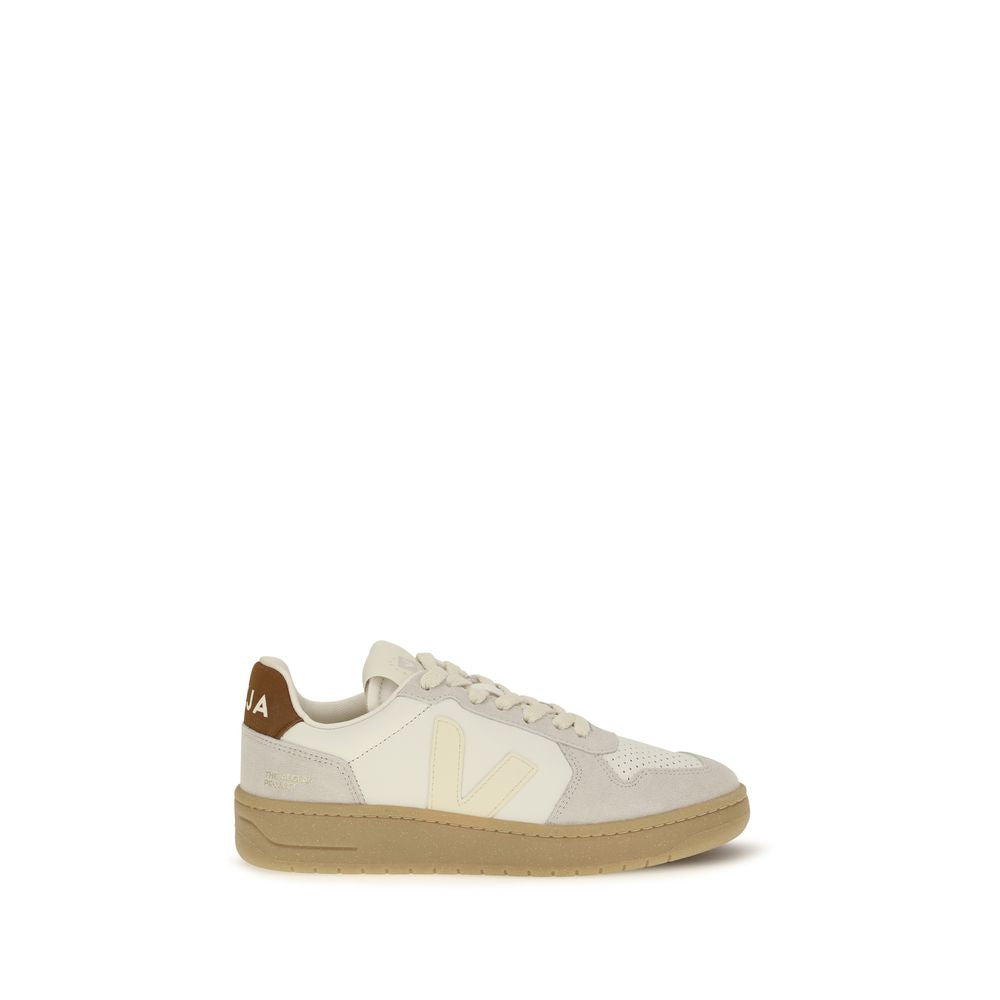 Beige Kalbsleder Bos Taurus Low-Top-Sneaker