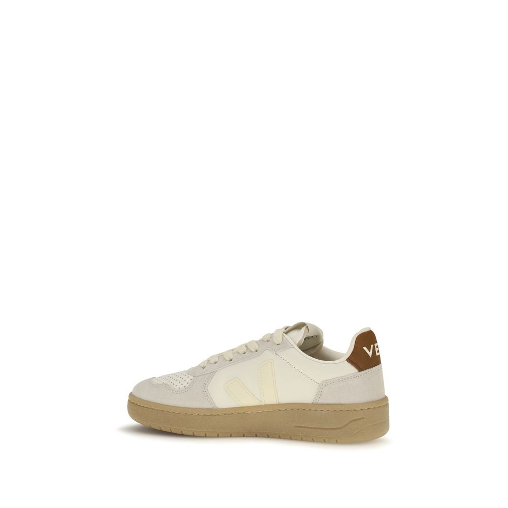 Beige Kalbsleder Bos Taurus Low-Top-Sneaker