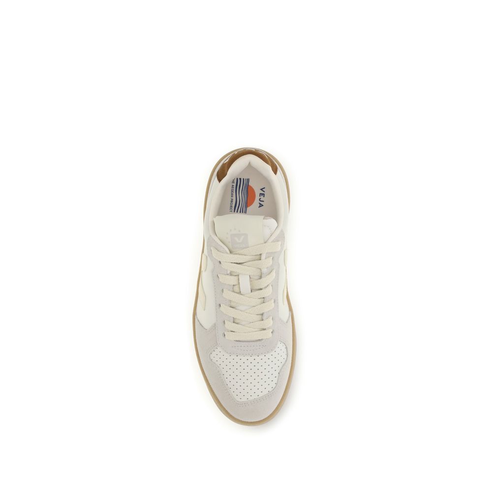 Beige Kalbsleder Bos Taurus Low-Top-Sneaker