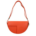 Bolso de hombro de cuero naranja