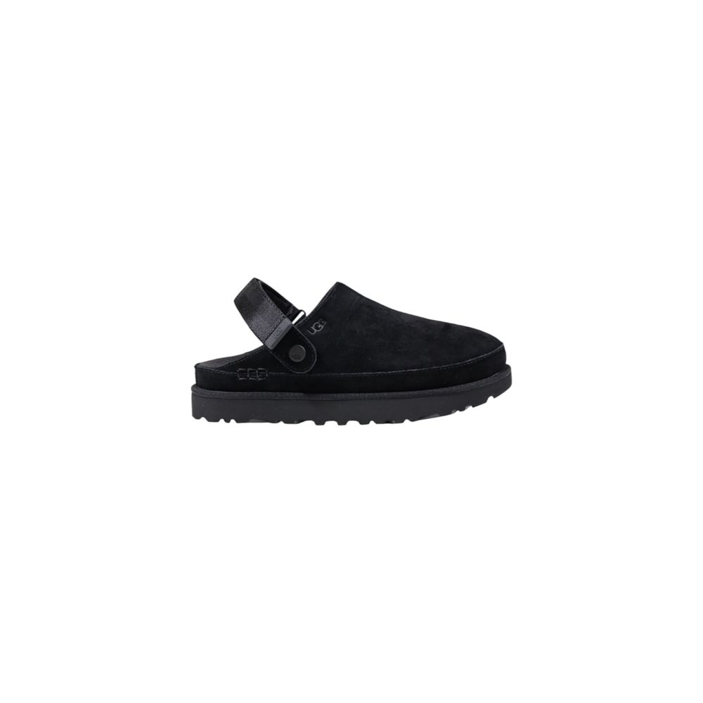 Schwarze Plateau-Pumps aus recyceltem Polyester