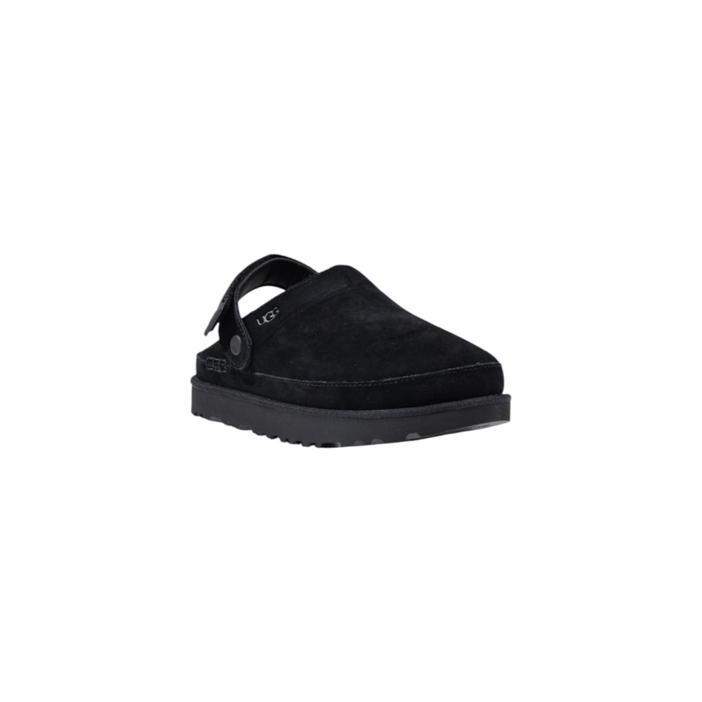 Schwarze Plateau-Pumps aus recyceltem Polyester