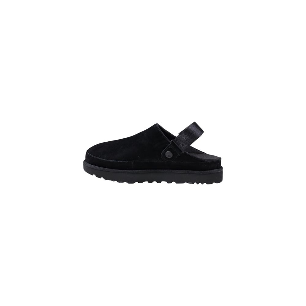 Schwarze Plateau-Pumps aus recyceltem Polyester