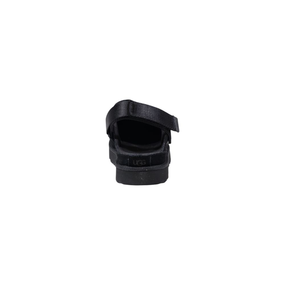 Schwarze Plateau-Pumps aus recyceltem Polyester