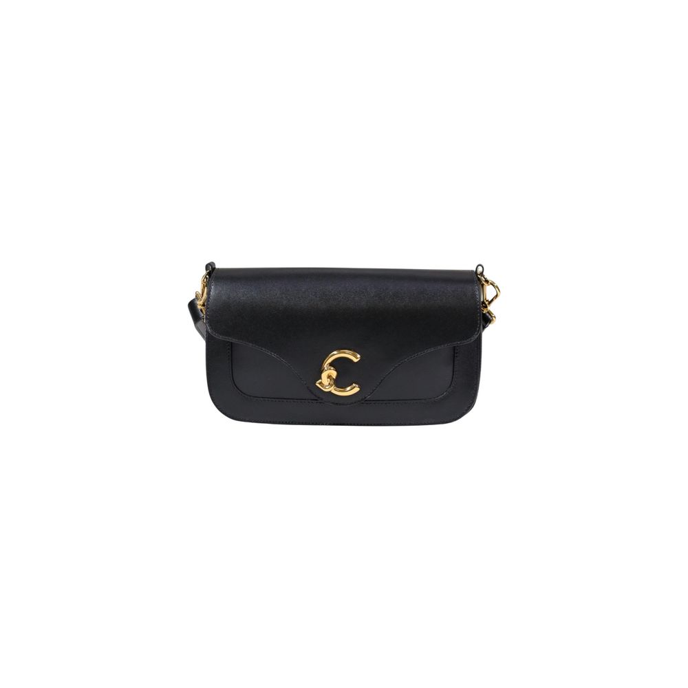 Schwarze Lederhandtasche