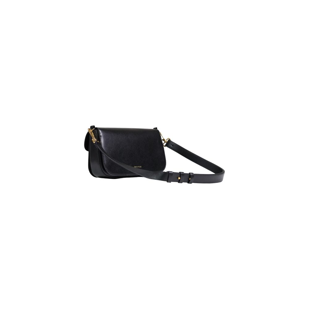 Schwarze Lederhandtasche