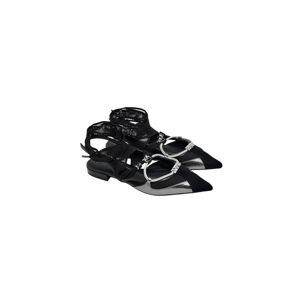 Black Leather Platform Pumps
