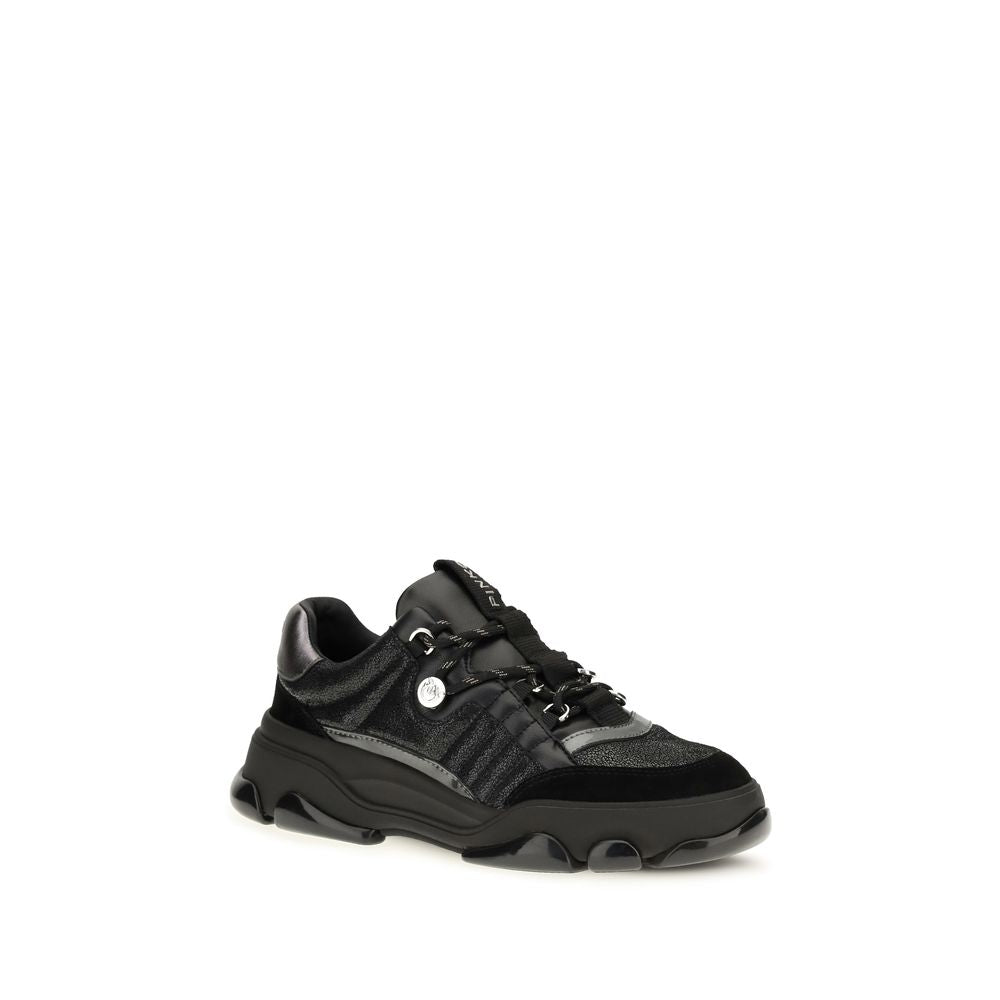 Zapatillas gruesas de piel de becerro negra Bos Taurus