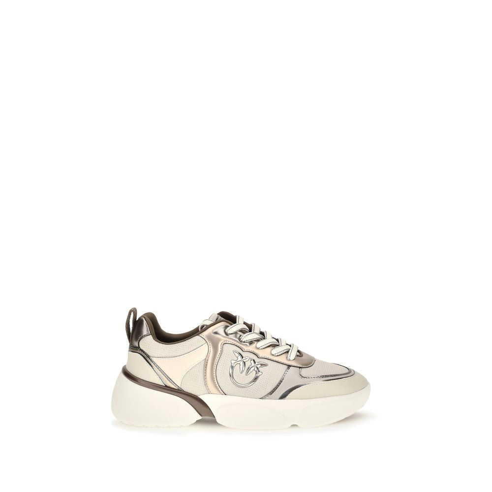 Beige Kalbsleder Bos Taurus Chunky Sneakers