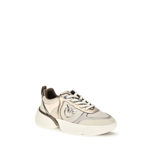 Beige Kalbsleder Bos Taurus Chunky Sneakers
