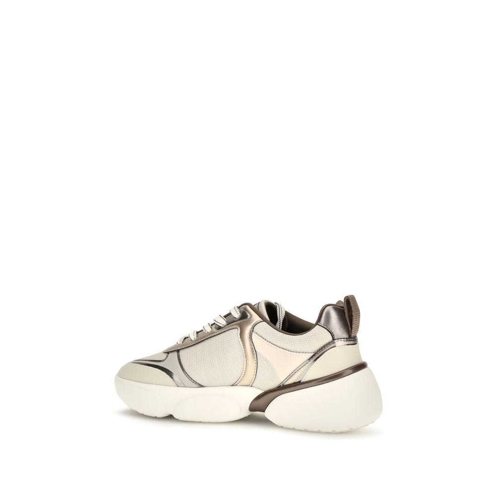 Beige Kalbsleder Bos Taurus Chunky Sneakers