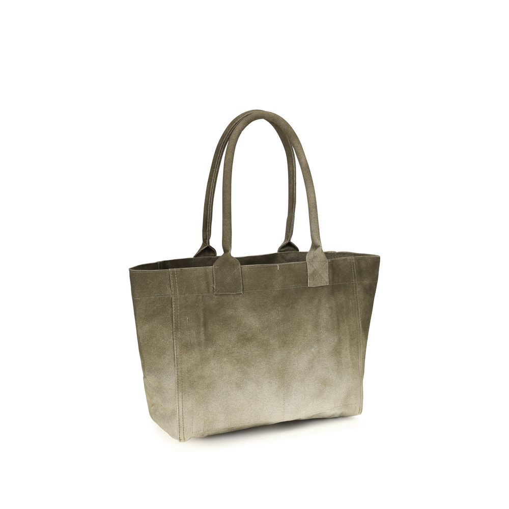 Bolso de hombro de algodón bicolor