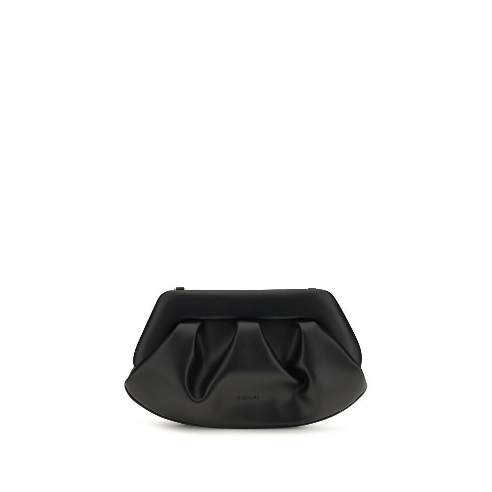 Bolso de mano negro de cuero reciclado