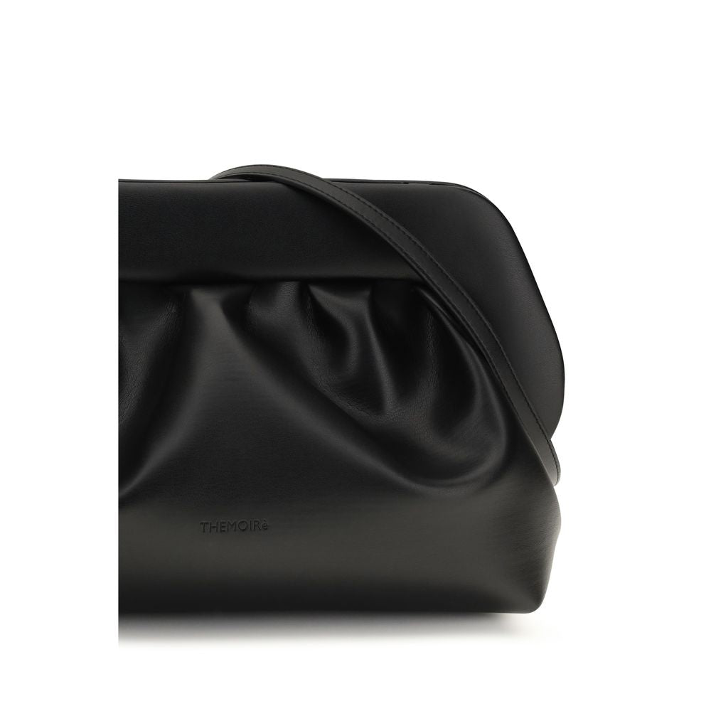 Bolso de mano negro de cuero reciclado