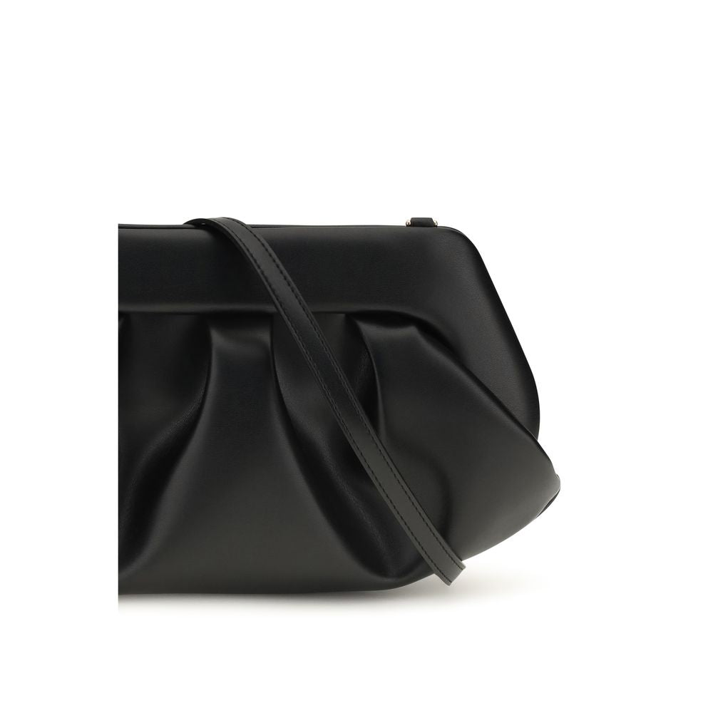 Bolso de mano negro de cuero reciclado