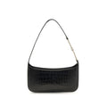 Bolso de hombro de piel de becerro negra Bos Taurus