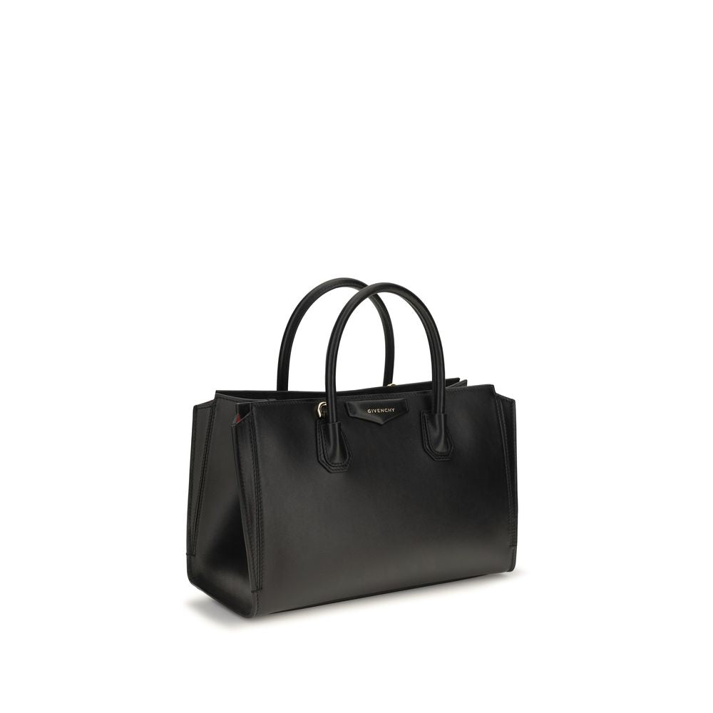 Handtasche aus schwarzem Kalbsleder (Bos Taurus)