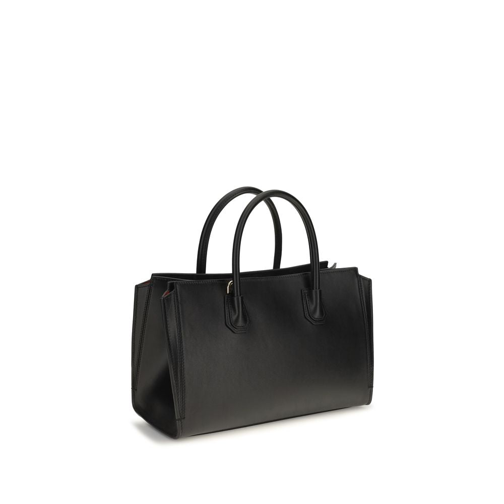 Handtasche aus schwarzem Kalbsleder (Bos Taurus)