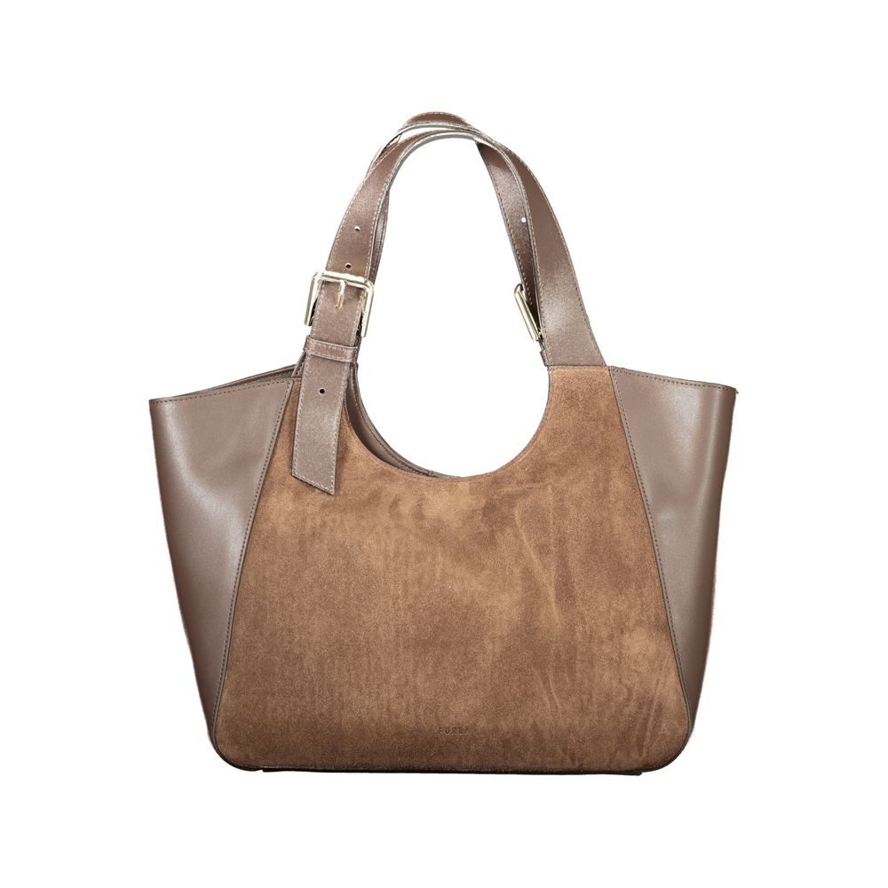 Braune Lederhandtasche