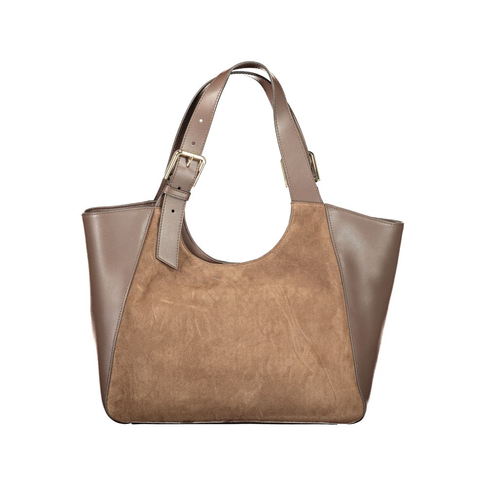 Braune Lederhandtasche