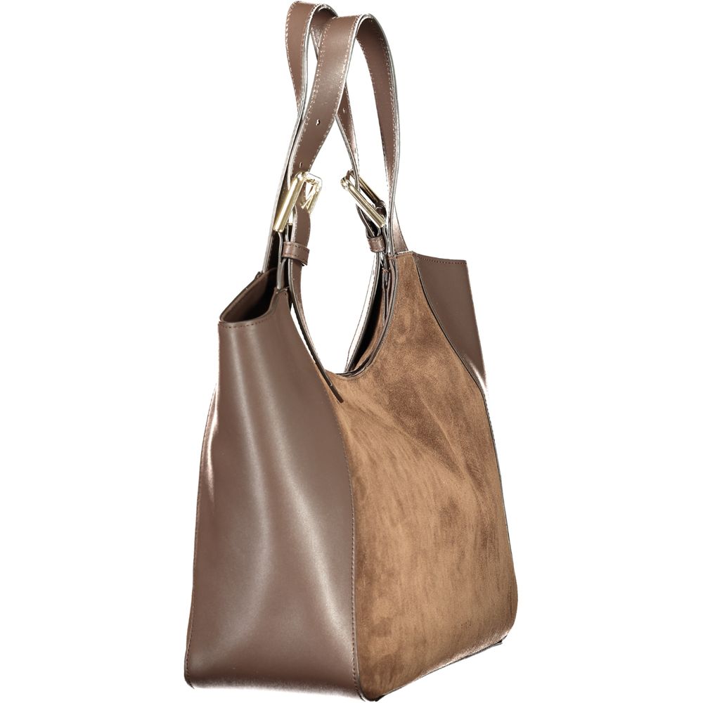 Braune Lederhandtasche