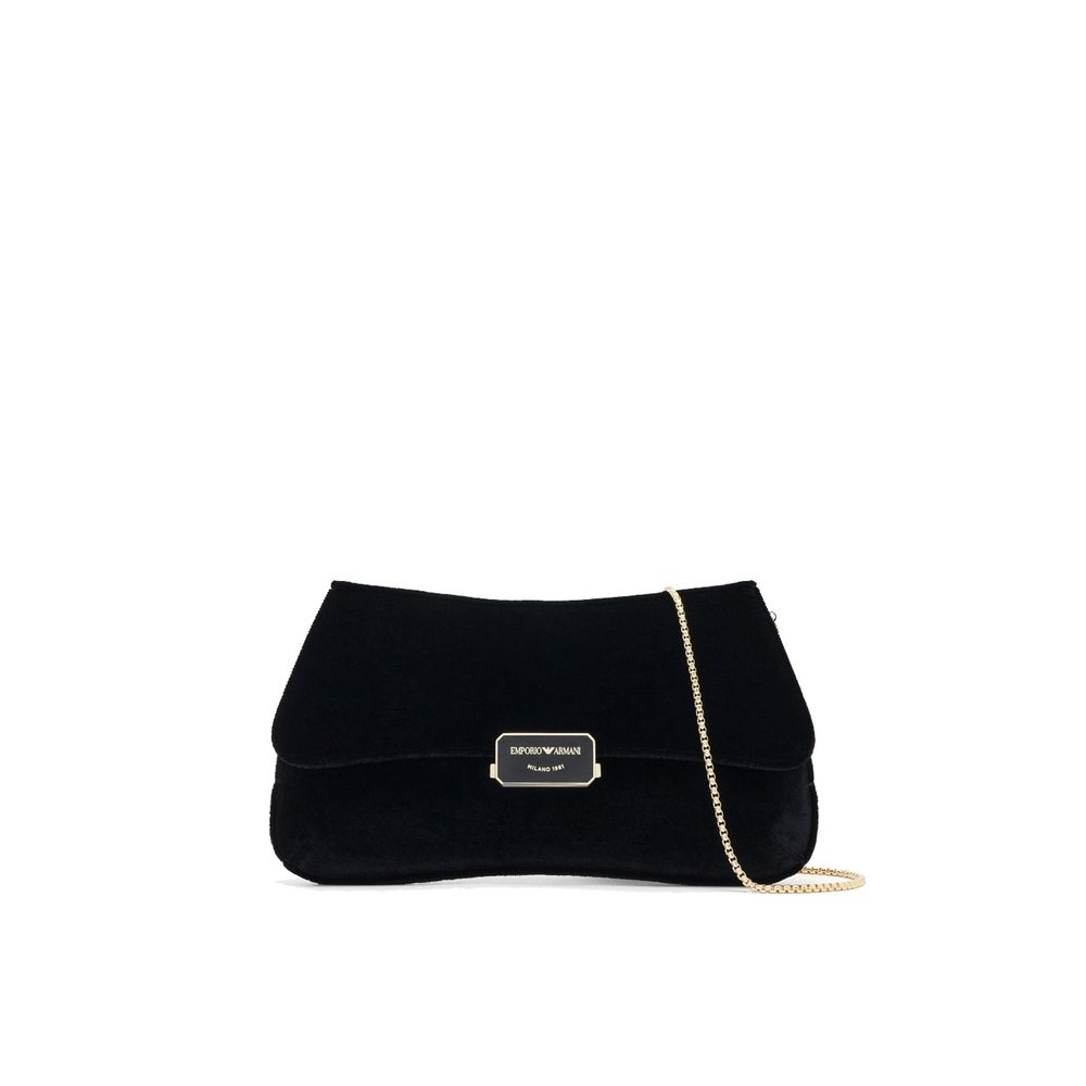 Black Polyester Clutch Bag