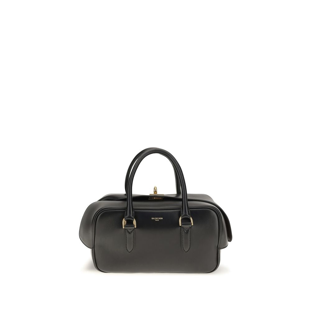 Handtasche aus schwarzem Lammleder
