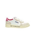 White Leather Low Top Sneakers
