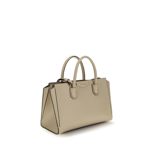 Bolso de piel de becerro beige Bos Taurus